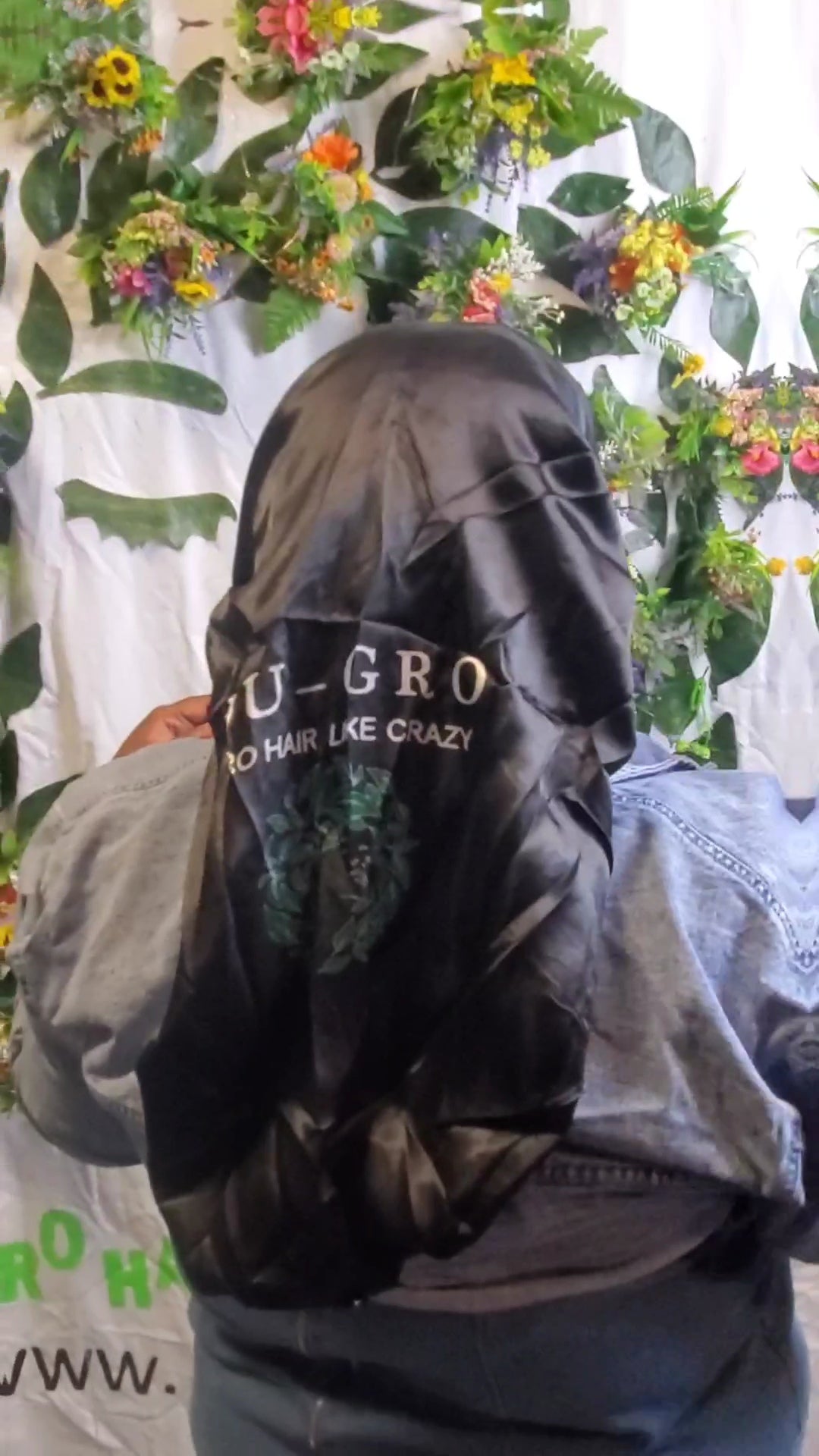 NU-GRO XXXL Satin Bonnet with Adjustable Button