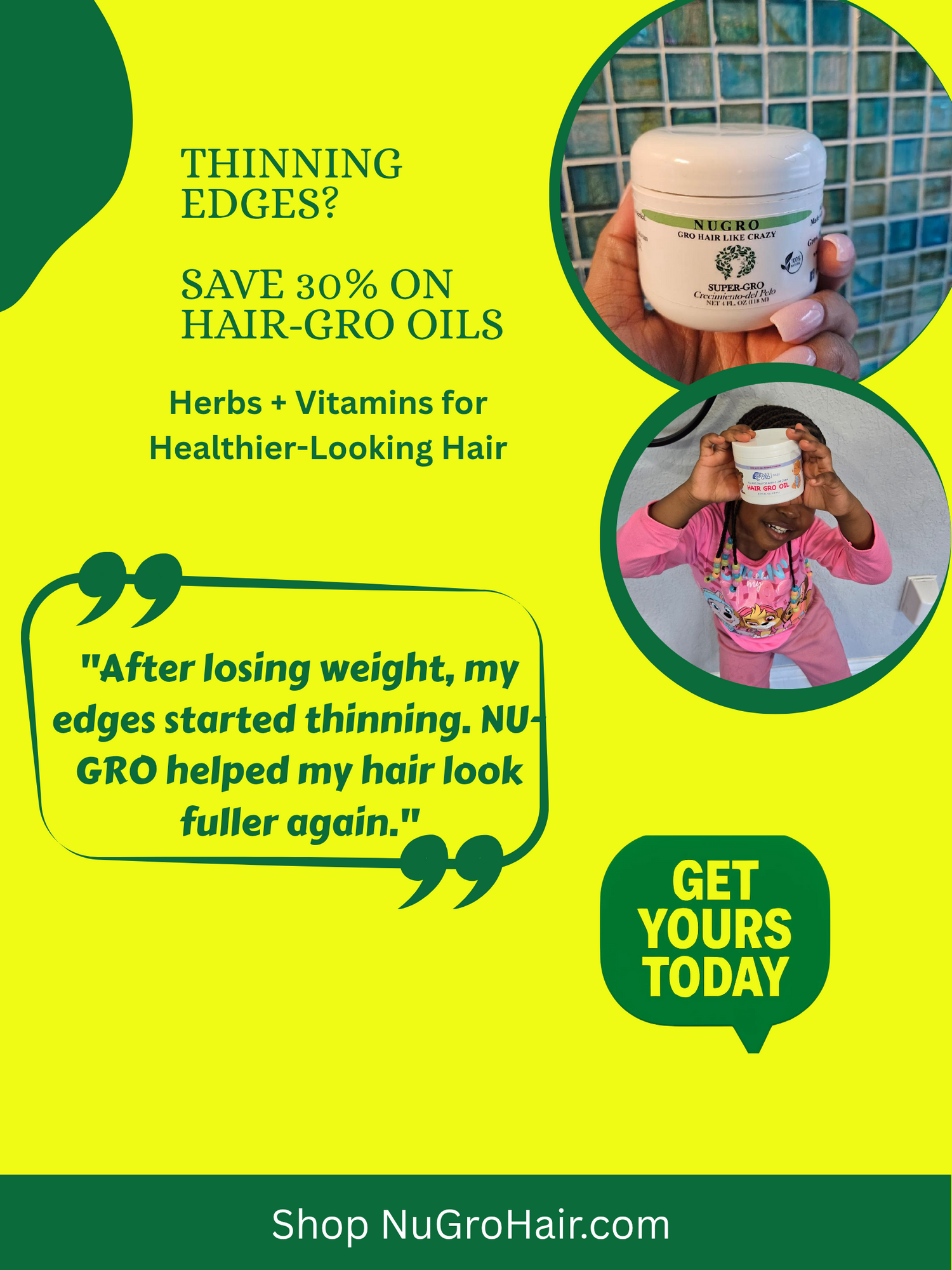 Save 30% on Hair-GRO Oils and Beard-GRO Oil!